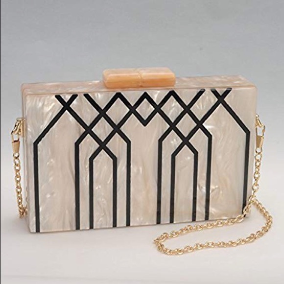 Champagne Acrylic Clutch - Picture 4 of 7